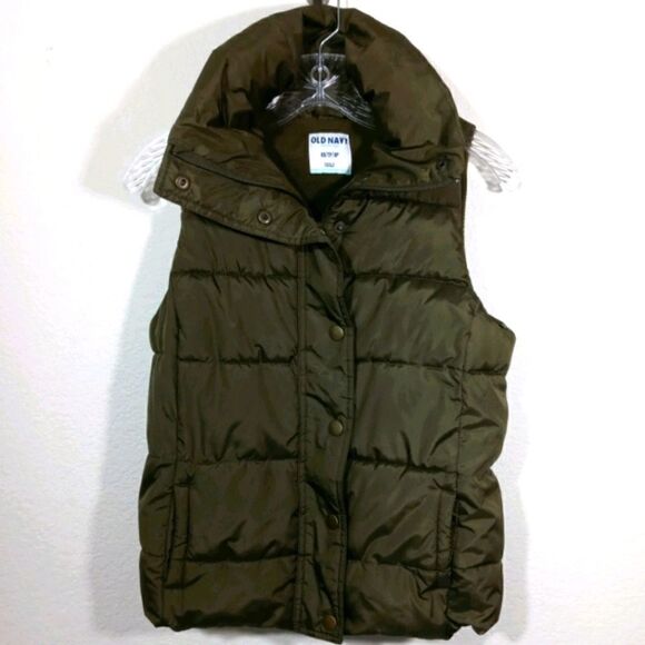 Old Navy Olive Green Puffer Vest - Picture 1 of 2